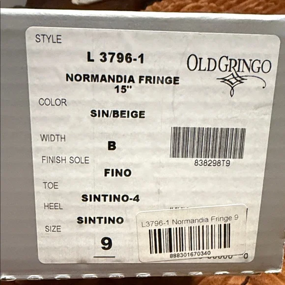 Old Gringo Normandia Fringe Women's Boot 9 - Picture 5 of 7